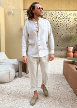 PIETER PETROS PP Natural Set PP Natural Set - Oatmeal PIETER PETROS | PP NATURAL SET - OATMEAL Peter Petros peterpetros PieterPetros sustainable luxury fashion designer brand natural fabrics natural fashion