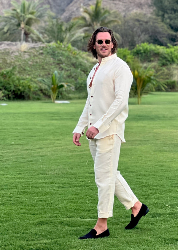 PIETER PETROS PP Natural Set PP Natural Set - Vanille PIETER PETROS | PP NATURAL SET - VANILLE Peter Petros peterpetros PieterPetros sustainable luxury fashion designer brand natural fabrics natural fashion