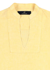 PIETER PETROS PP Shirts Cuba Linen Shirt - Lemon Yellow PIETER PETROS | PP SHIRT CUBA LEMON YELLOW Peter Petros peterpetros PieterPetros sustainable luxury fashion designer brand natural fabrics natural fashion