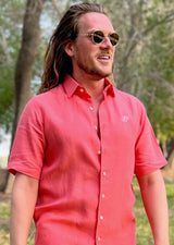 PIETER PETROS PP Shirts Laos Short Sleeve Linen Shirt - Dubarry