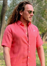 PIETER PETROS PP Shirts Laos Short Sleeve Linen Shirt - Dubarry