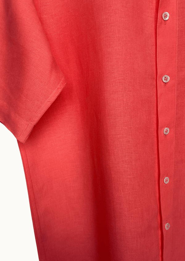 PIETER PETROS PP Shirts Laos Short Sleeve Linen Shirt - Dubarry PIETER PETROS | PP LINEN SHIRT LAOS - SHORT SLEEVE - DUBARRY Peter Petros peterpetros PieterPetros sustainable luxury fashion designer brand natural fabrics natural fashion