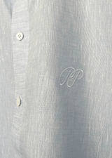 PIETER PETROS PP Shirts Laos Short Sleeve Linen Shirt - Light Blue