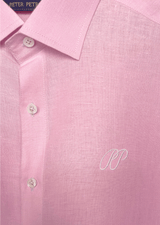 PIETER PETROS PP Shirts Laos Short Sleeve Linen Shirt - Violet