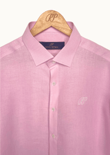 PIETER PETROS PP Shirts Laos Short Sleeve Linen Shirt - Violet