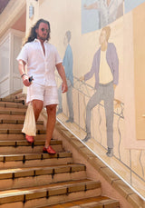 PIETER PETROS PP Shirts Laos Short Sleeve Linen Shirt - White