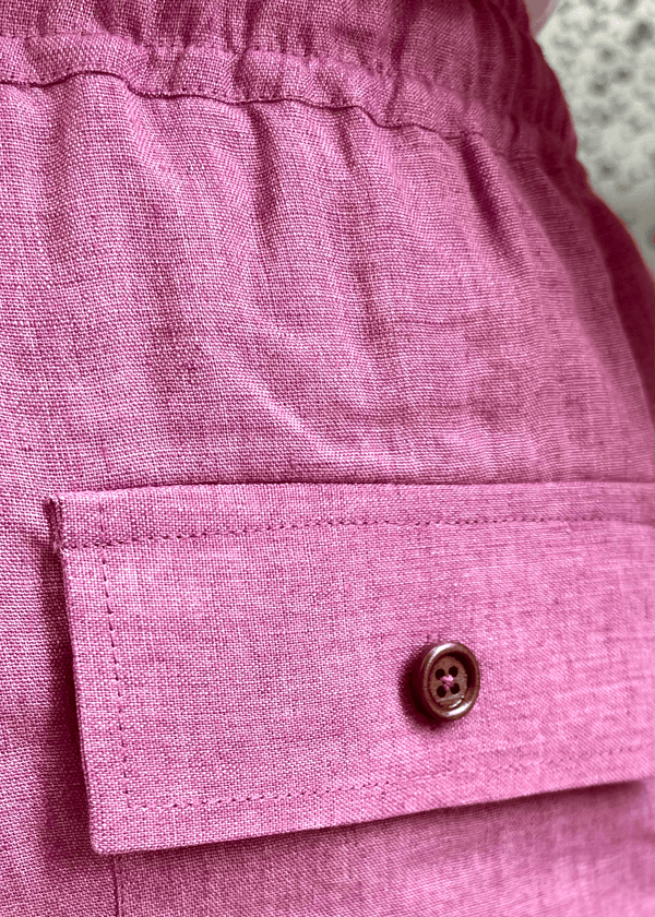 PIETER PETROS PP swim shorts PP swim shorts - Roosewood Pink PIETER PETROS | PP SWIM SHORTS - ROOSEWOOD PINK Peter Petros peterpetros PieterPetros sustainable luxury fashion designer brand natural fabrics natural fashion