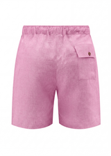 PIETER PETROS Tennis Shorts PP Tennis Shorts - Roosewood Pink PIETER PETROS | PP Tennis Shorts — Roosewood Pink | Men's Luxury Linen Peter Petros peterpetros PieterPetros sustainable luxury fashion designer brand natural fabrics natural fashion world finest linen
