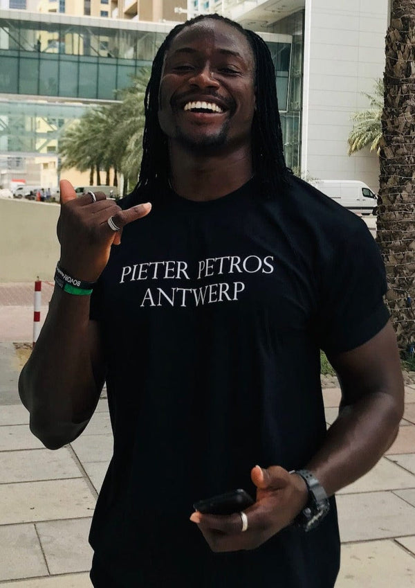 PIETER PETROS Pieter Petros T-shirts PP Tee Black PIETER PETROS | PP Tee Black | Cotton T-shirt Peter Petros peterpetros PieterPetros sustainable luxury fashion designer brand natural fabrics natural fashion