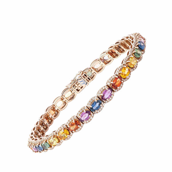 PP Bracelet 18 k Gold - Multi-Colour Sapphires - PIETER PETROS ® STORE