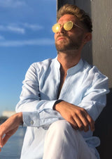 PIETER PETROS PP Shirts Cuba Linen Shirt - Blue