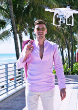 Cuba Linen Shirt - Pink - PIETER PETROS ® STORE