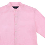 PIETER PETROS PP Shirts HER Male Linen Shirt - Pink PIETER PETROS | PP LINEN SHIRT MALE - PINK Peter Petros peterpetros PieterPetros sustainable luxury fashion designer brand natural fabrics natural fashion
