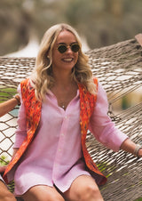 PIETER PETROS PP Shirts HER Male Linen Shirt - Pink PIETER PETROS | PP LINEN SHIRT MALE - PINK Peter Petros peterpetros PieterPetros sustainable luxury fashion designer brand natural fabrics natural fashion