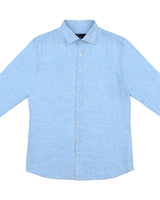 Laos Linen Shirt - Blue - PIETER PETROS ® STORE