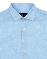 Laos Linen Shirt - Blue - PIETER PETROS ® STORE