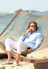 PIETER PETROS PP Shirts Laos Linen Shirt - Blue