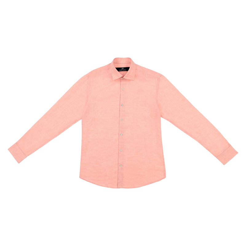 Laos Linen Shirt - Orange - PIETER PETROS ® STORE