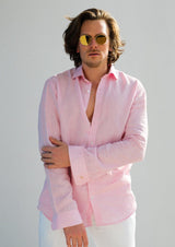 PIETER PETROS PP Shirts Laos Linen Shirt - Pink