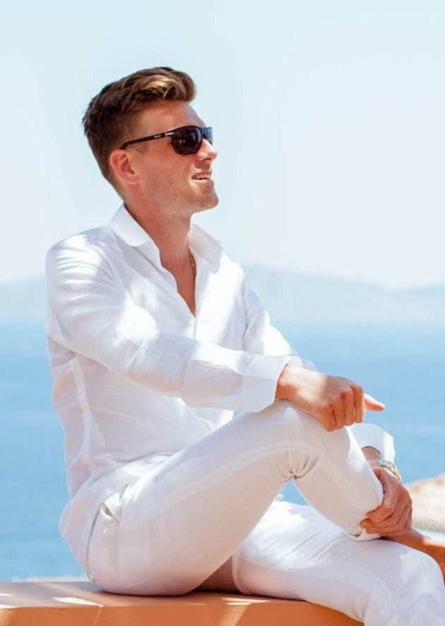 PIETER PETROS | PP LINEN SHIRT LAOS - White 4XL PIETER PETROS | PP LINEN SHIRT LAOS - White 4XL