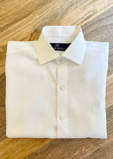 PIETER PETROS PP Shirts Laos Short Sleeve Linen Shirt - White
