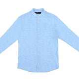 Male Linen Shirt - Blue - PIETER PETROS ® STORE