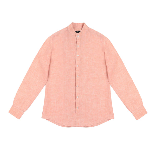 PIETER PETROS PP Shirts Male Linen Shirt - Orange PIETER PETROS | PP LINEN SHIRT MALE - ORANGE Peter Petros peterpetros PieterPetros sustainable luxury fashion designer brand natural fabrics natural fashion