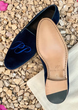 PIETER PETROS PP Shoe Blue Velvet Shoes PIETER PETROS | PP II | LUXURY DESIGNER SHOES Peter Petros peterpetros PieterPetros sustainable luxury fashion designer brand natural fabrics natural fashion