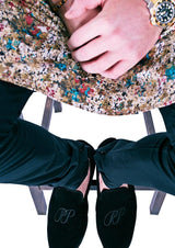 PIETER PETROS PP Shoe Super Black Shoes PIETER PETROS | SUPER BLACK VELVET | LUXURY DESIGNER SHOES Peter Petros peterpetros PieterPetros sustainable luxury fashion designer brand natural fabrics natural fashion