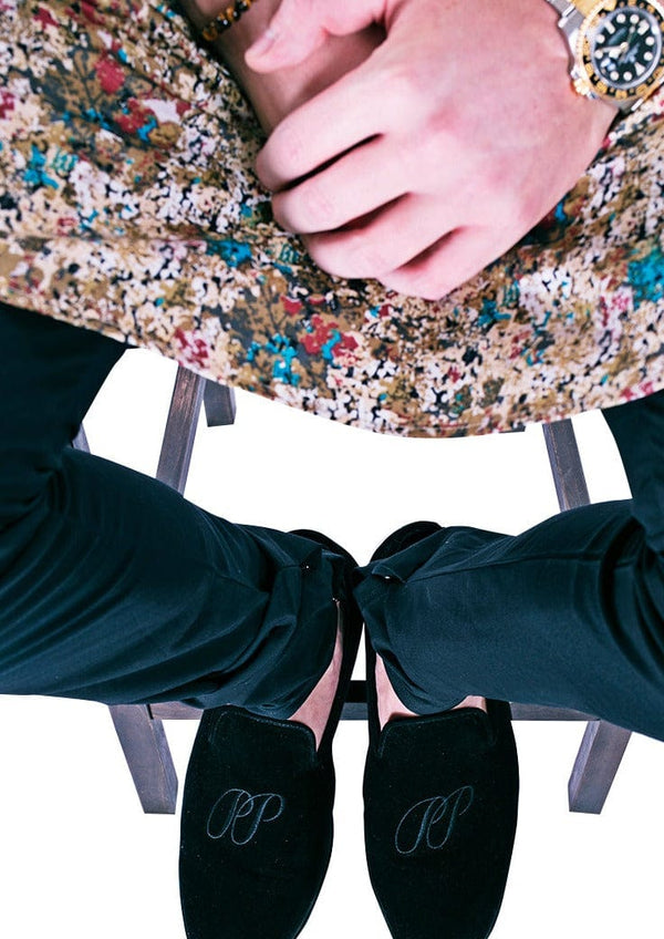 PIETER PETROS PP Shoe Super Black Shoes PIETER PETROS | SUPER BLACK VELVET | LUXURY DESIGNER SHOES Peter Petros peterpetros PieterPetros sustainable luxury fashion designer brand natural fabrics natural fashion