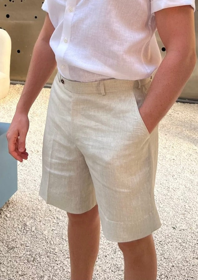 PIETER PETROS | PP LINEN SHORTS - BEIGE – PIETER PETROS ®