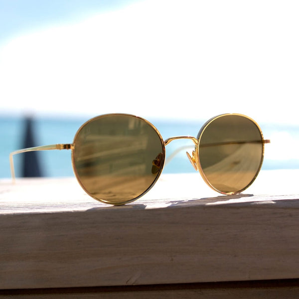 PIETER PETROS sunglasses Sunglasses - 24 Karat Gold PIETER PETROS | PP SUNGLASSES GOLD EDITION Peter Petros peterpetros PieterPetros sustainable luxury fashion designer brand natural fabrics natural fashion