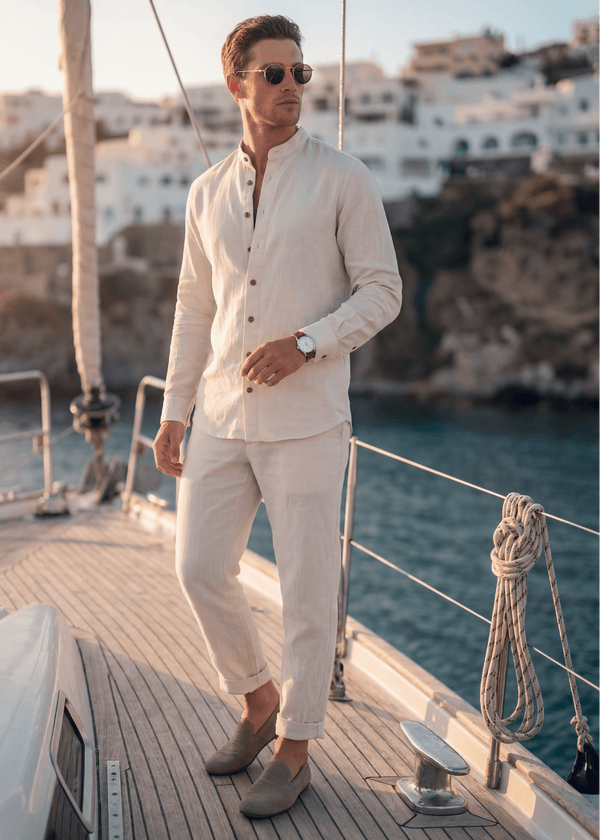 PIETER PETROS PP Natural Set PP Natural Set - Oatmeal PIETER PETROS | PP NATURAL SET - OATMEAL Peter Petros peterpetros PieterPetros sustainable luxury fashion  designer brand  natural fabrics natural fashion