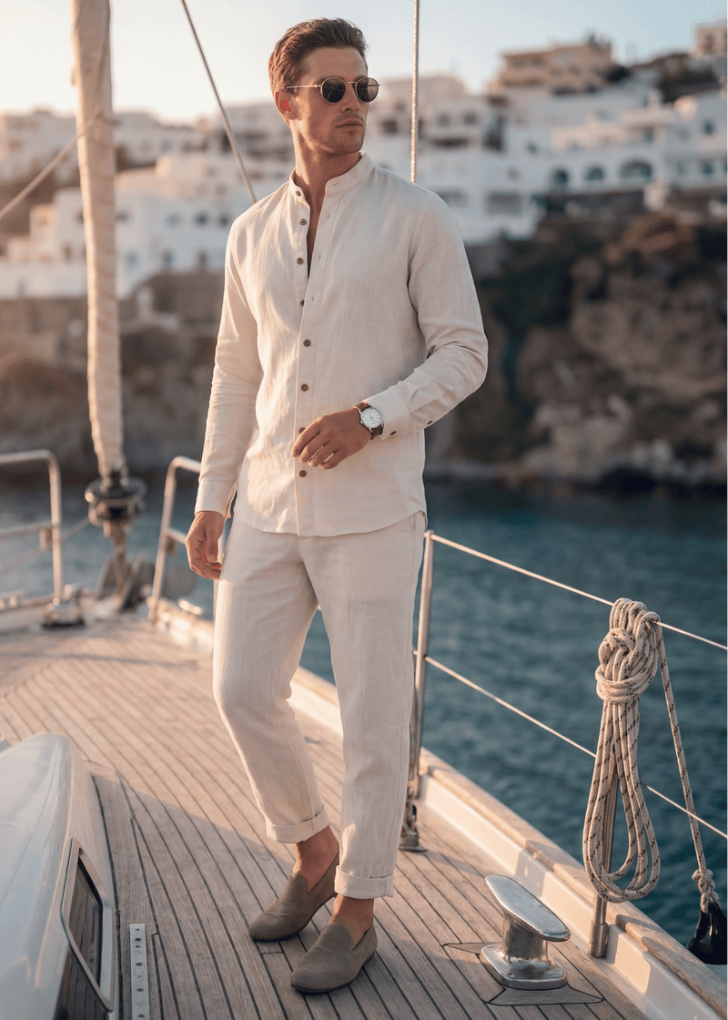 PIETER PETROS PP Natural Set PP Natural Set - Oatmeal PIETER PETROS | PP NATURAL SET - OATMEAL Peter Petros peterpetros PieterPetros sustainable luxury fashion  designer brand  natural fabrics natural fashion
