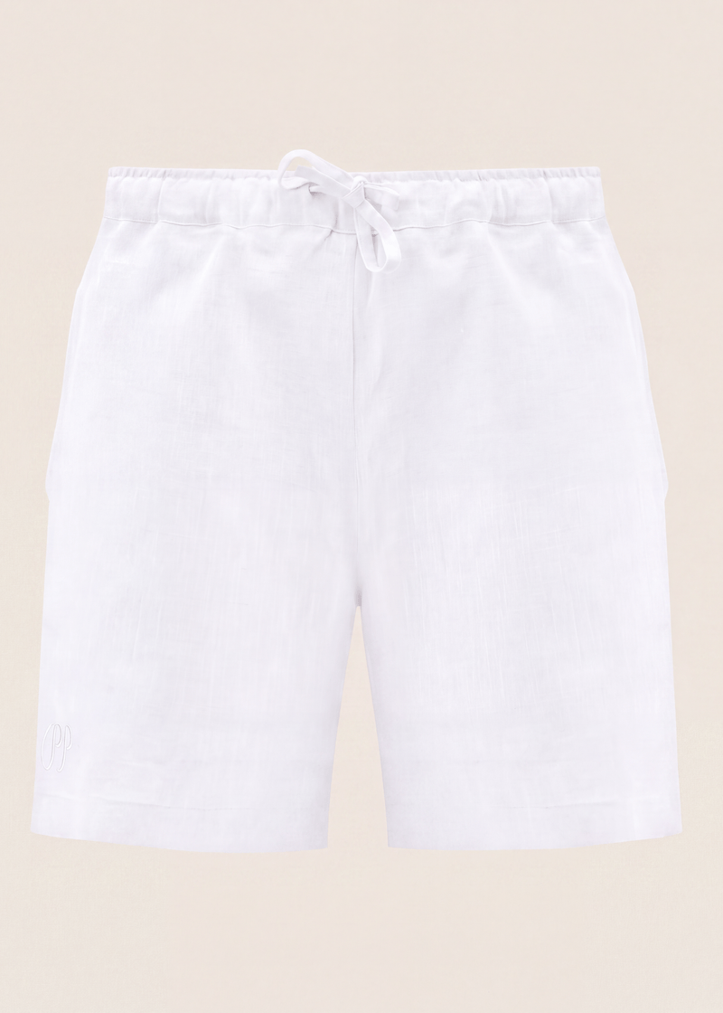 PIETER PETROS PP Natural Set PP Natural Tennis Set - White PIETER PETROS | PP Natural Tennis Set — White | Men's Luxury Belgian Linen Peter Petros peterpetros PieterPetros sustainable luxury fashion  designer brand  natural fabrics natural fashion world finest linen
