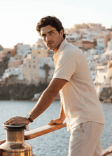 PIETER PETROS PP Shirts Bliss Linen Shirt - Vanille PIETER PETROS | PP LINEN SHIRT BLISS - VANILLE Peter Petros peterpetros PieterPetros sustainable luxury fashion  designer brand  natural fabrics natural fashion