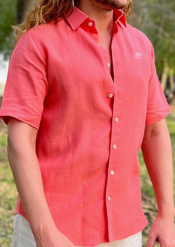 PIETER PETROS PP Shirts Laos Short Sleeve Linen Shirt - Dubarry