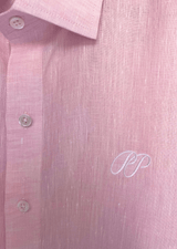 PIETER PETROS PP Shirts Laos Short Sleeve Linen Shirt - Pink