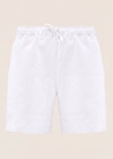 PIETER PETROS PP swim shorts PP Tennis Shorts - White PIETER PETROS | PP Tennis Shorts — White | Men's Luxury Belgian Linen Peter Petros peterpetros PieterPetros sustainable luxury fashion  designer brand  natural fabrics natural fashion world finest linen