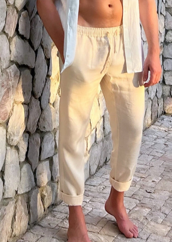 PIETER PETROS PP Trousers PP Casual Linen Trousers - Vanille