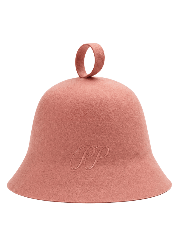 PIETER PETROS STORE PP Sauna Hat PP Sauna Hat - Rose PIETER PETROS | PP Sauna Hat — Rose | Natural Wool Felt Peter Petros peterpetros PieterPetros sustainable luxury fashion  designer brand  natural fabrics natural fashion world finest linen