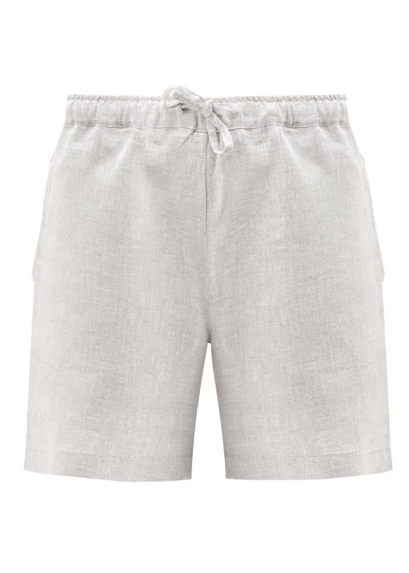PIETER PETROS Tennis Shorts PP Tennis Shorts - Oatmeal PIETER PETROS | PP Tennis Shorts — Oatmeal | Men's Luxury Linen Peter Petros peterpetros PieterPetros sustainable luxury fashion  designer brand  natural fabrics natural fashion world finest linen