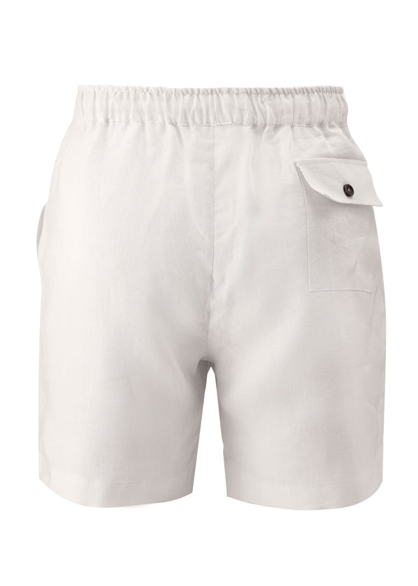 PIETER PETROS Tennis Shorts PP Tennis Shorts - Oyster PIETER PETROS | PP Tennis Shorts — Oyster | Men's Luxury Linen Peter Petros peterpetros PieterPetros sustainable luxury fashion  designer brand  natural fabrics natural fashion world finest linen