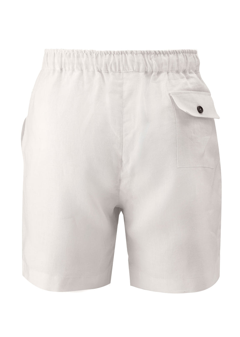 PIETER PETROS Tennis Shorts PP Tennis Shorts - Oyster PIETER PETROS | PP Tennis Shorts — Oyster | Men's Luxury Linen Peter Petros peterpetros PieterPetros sustainable luxury fashion  designer brand  natural fabrics natural fashion world finest linen