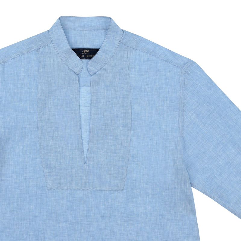 Cuba Linen Shirt - Blue - PIETER PETROS ® STORE