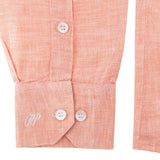 Male Linen Shirt - Orange - PIETER PETROS ® STORE
