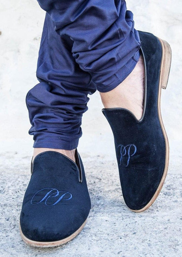 Blue Velvet Shoes - PIETER PETROS ® STORE