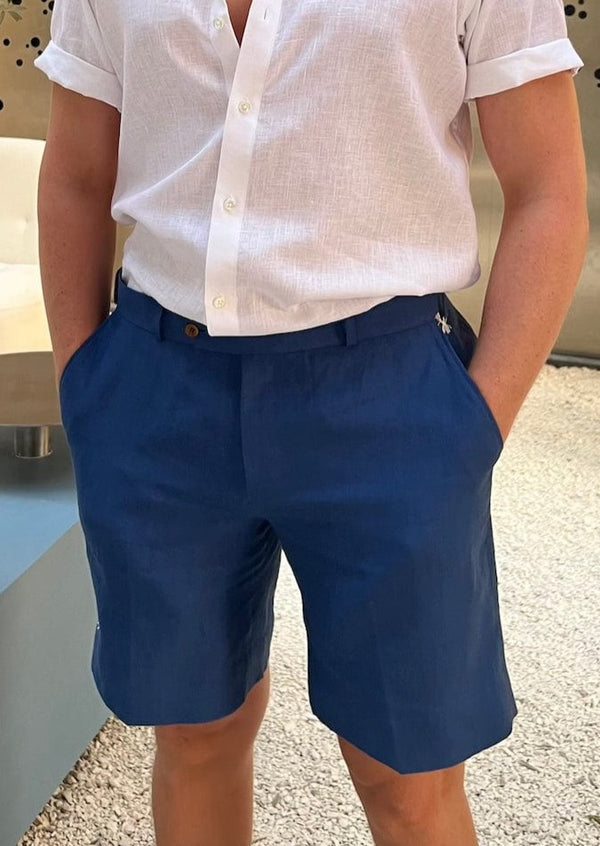 PIETER PETROS PP Trousers PP linen shorts - Blue