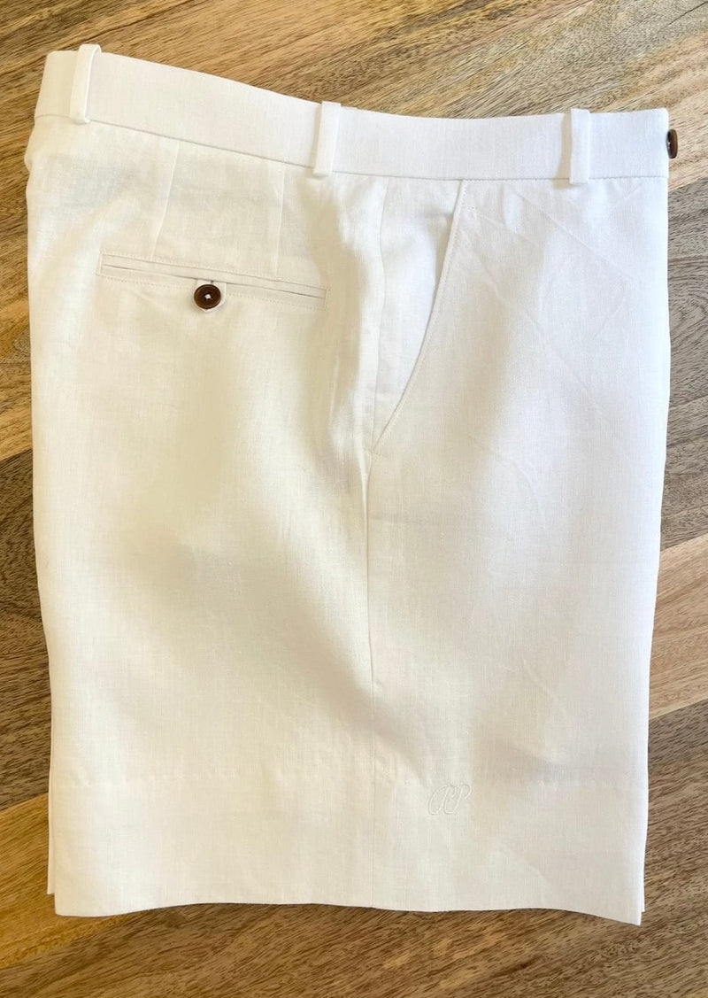 PIETER PETROS PP Trousers PP linen shorts - White